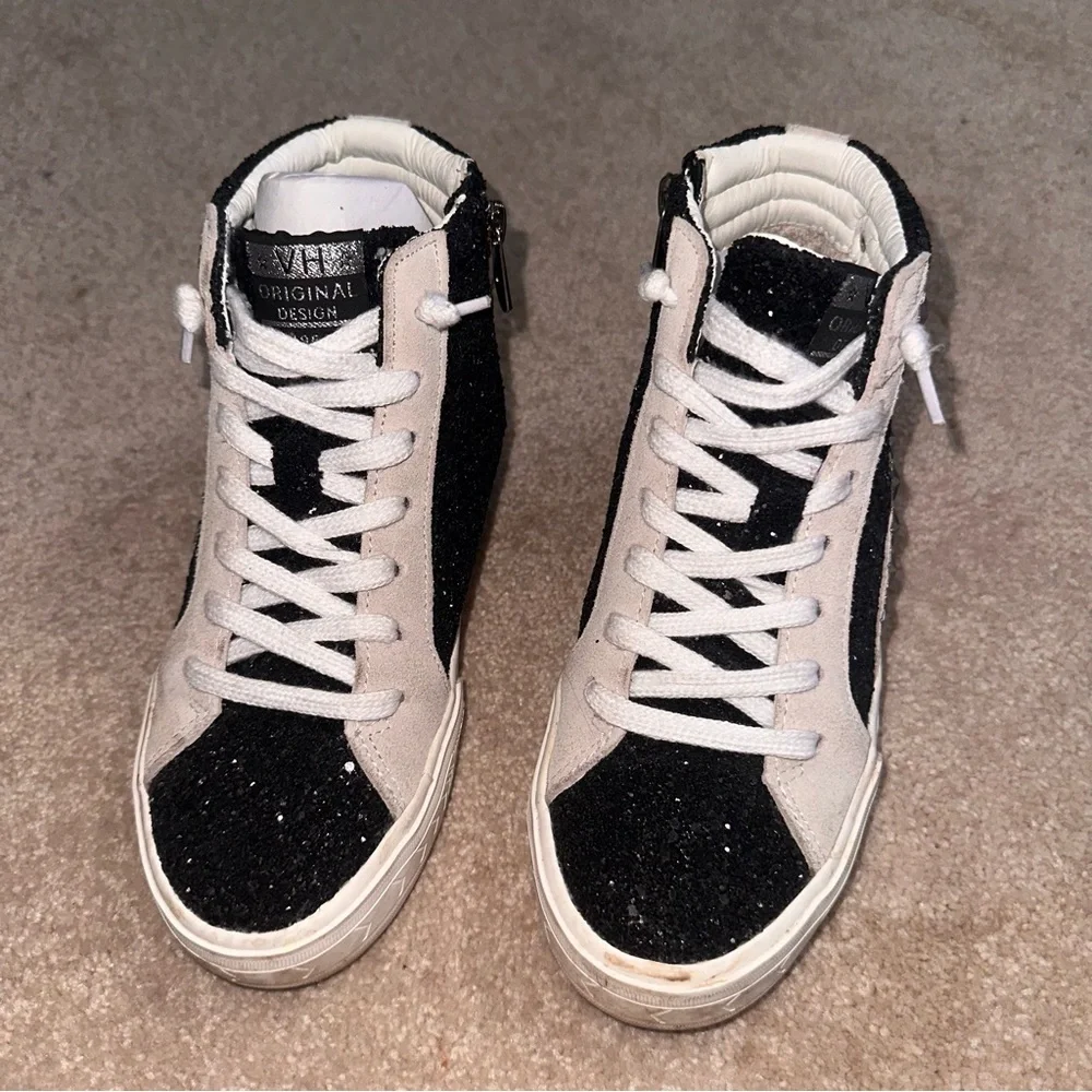 Vintage Havana dormy glitter star studded high top platform sneaker - Picture 2 of 12
